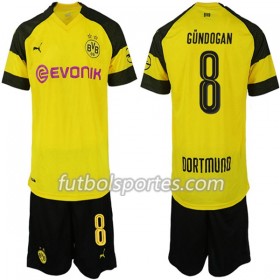 Camisetas Borussia Dortmund GUNDOGAN 8 Niño Primera Equipacion 2018/2019